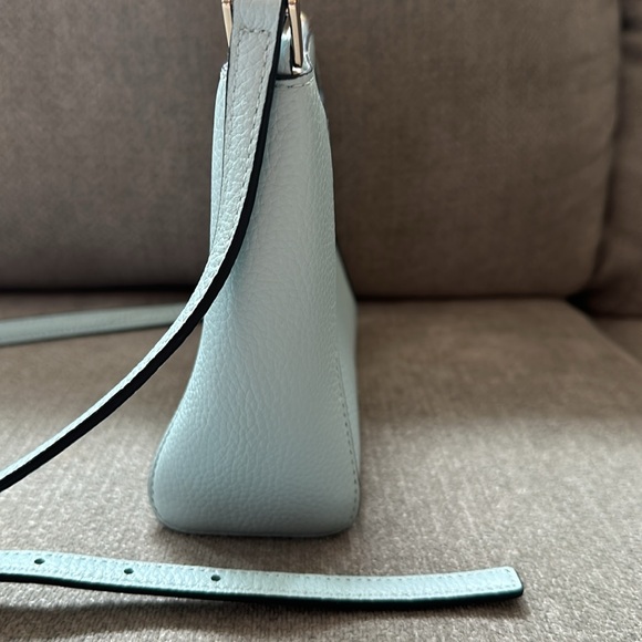 Kate Spade pebbled leather small crossbody bag Robins Egg Blue/Tiffany Blue - Picture 10 of 12